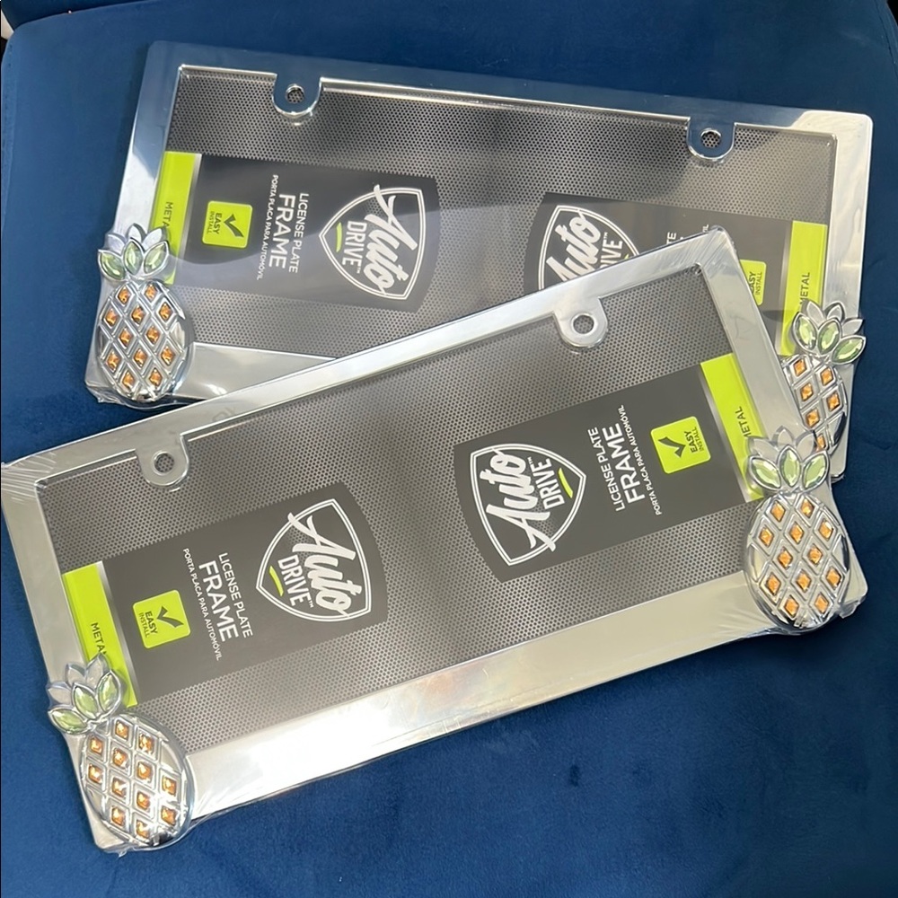 Universal license plate cover made of stainles steel (1set of 2 pc)